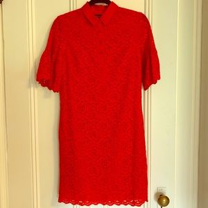 Banana Republic Red Lace Shift Dress